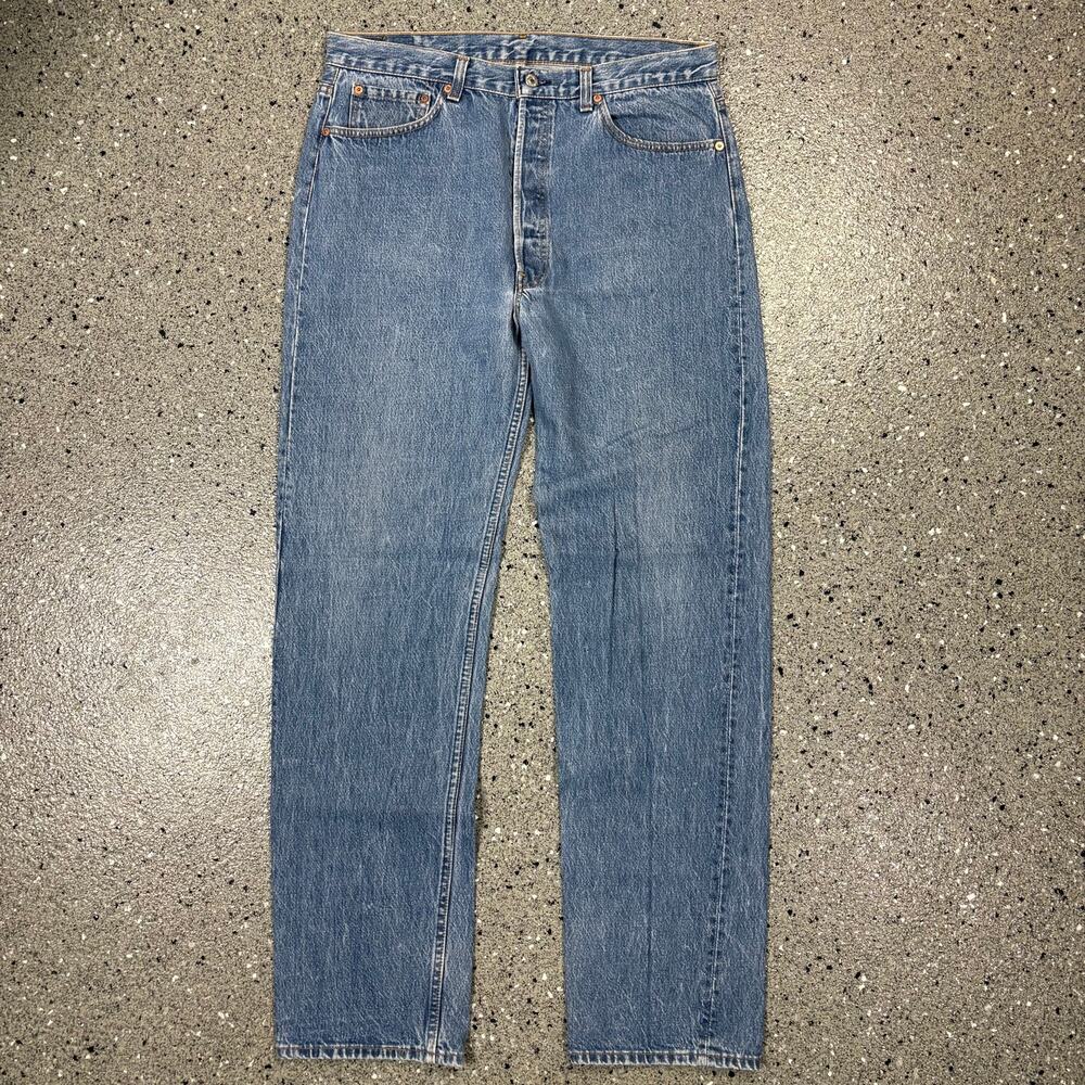 Vintage 1990s Levi's 501 Made in USA Button Fly Denim Jeans